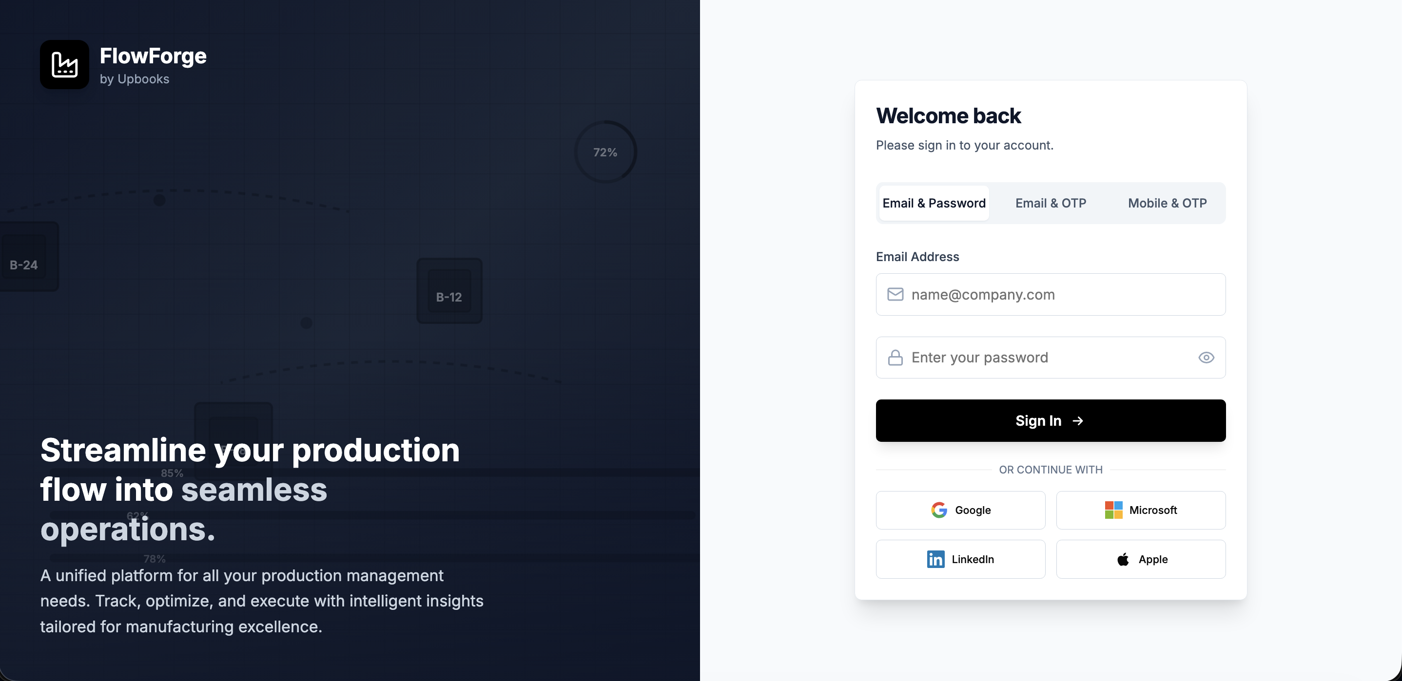 FlowForge - Login & Security
