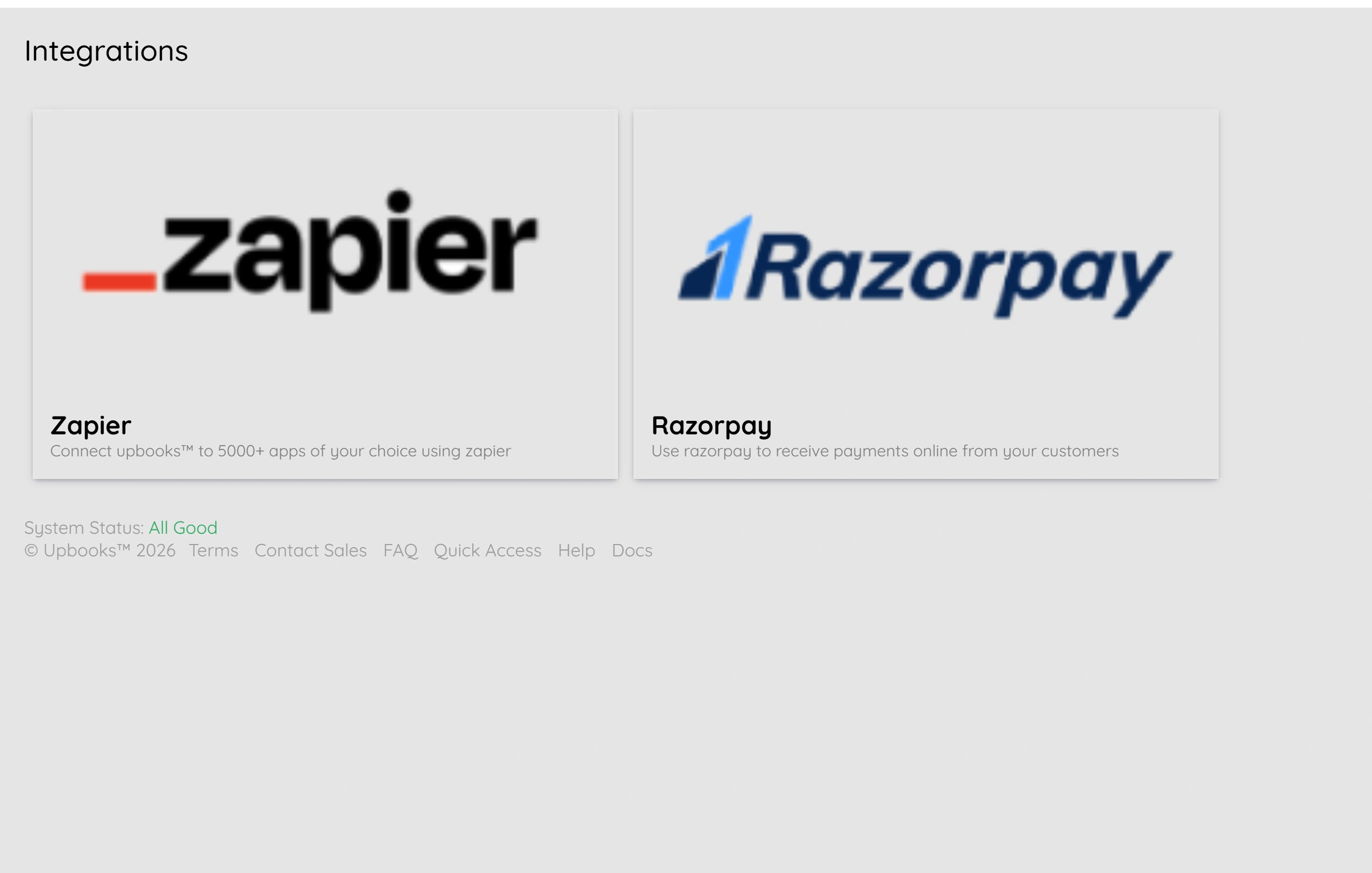 Integrations and API keys - 1