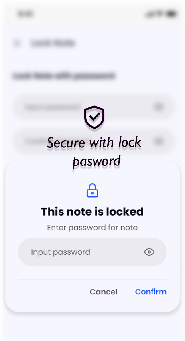 Password-protected notes