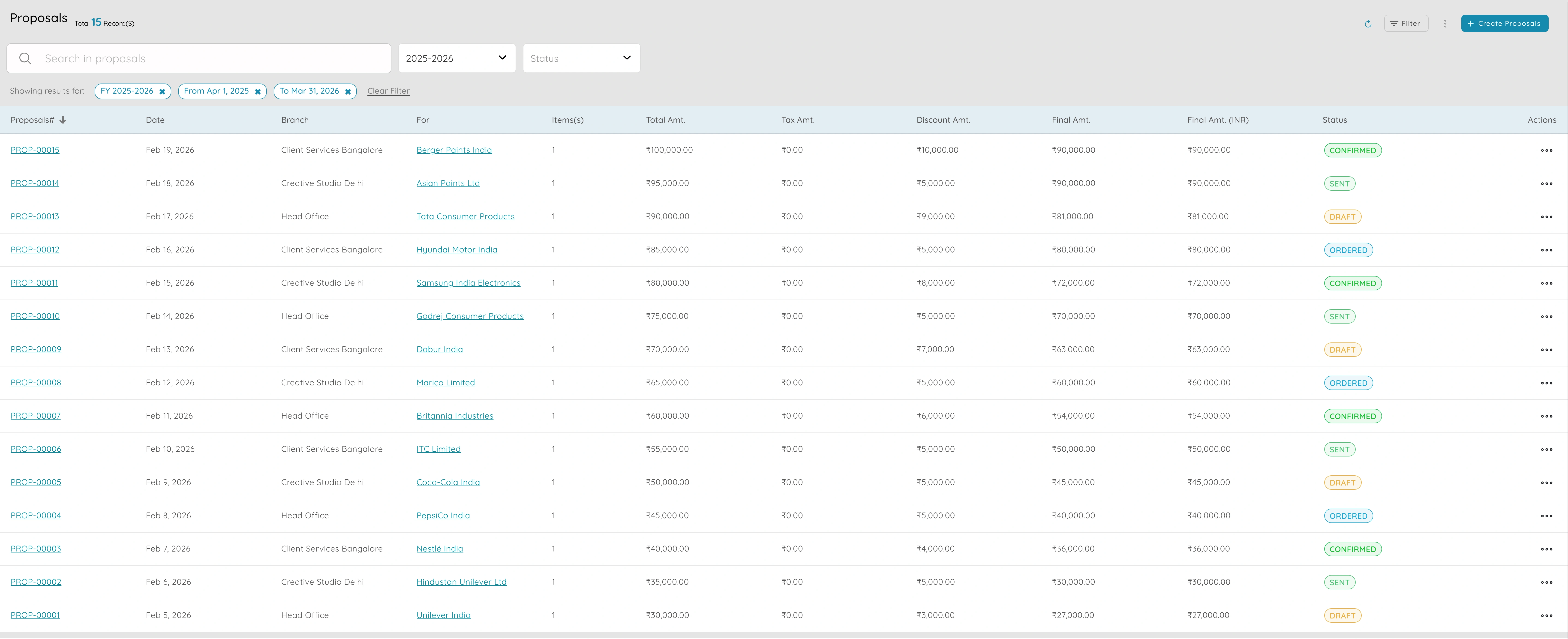 Proposals, Orders & Invoices - 1