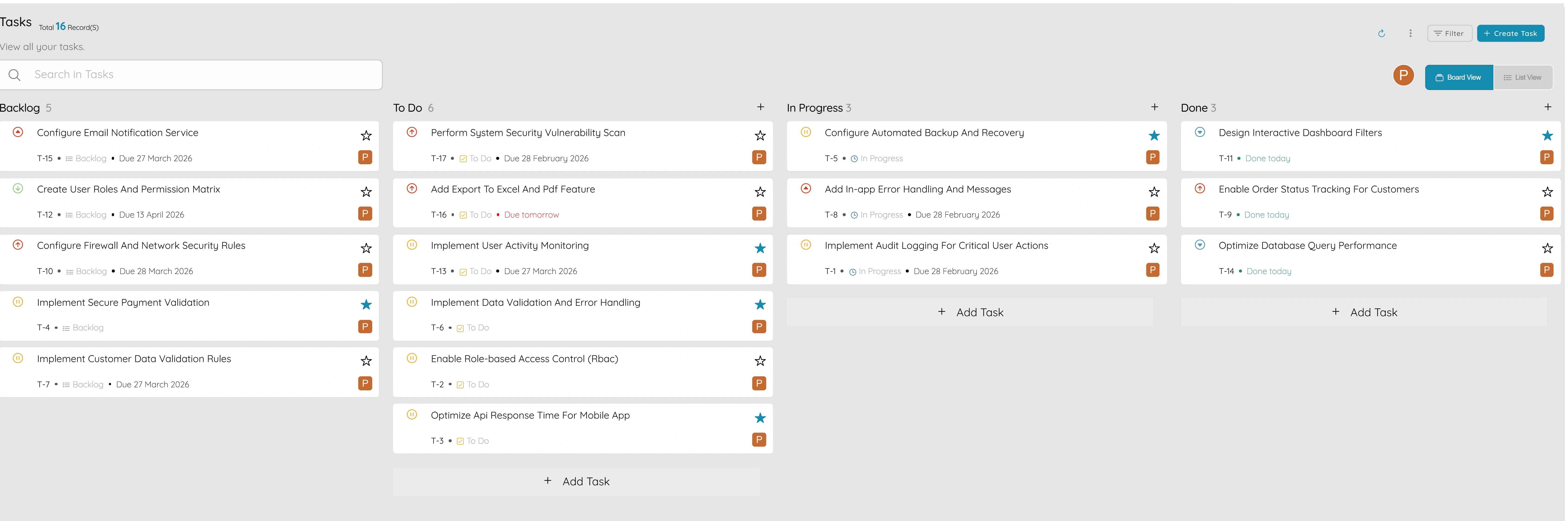 Projects & Tasks - 2