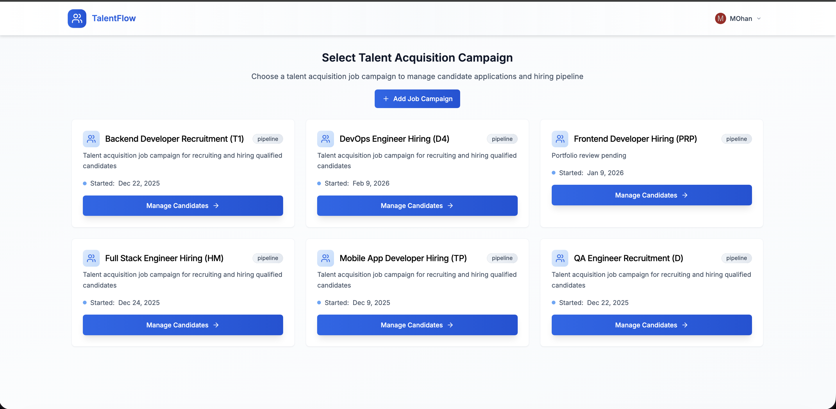 Talent Flow - Dashboard
