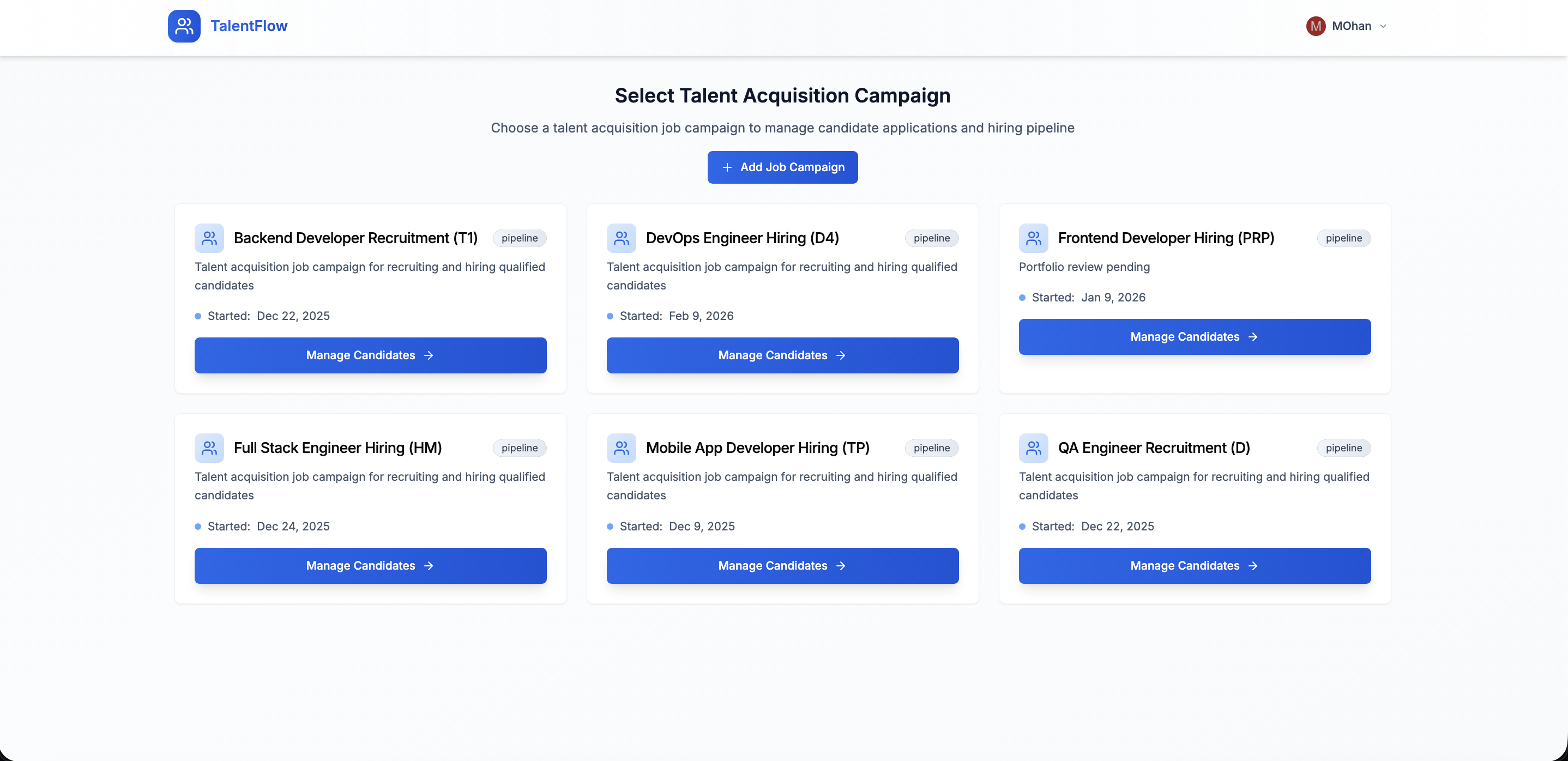 Talent Flow - Hiring Stages & Pipelines
