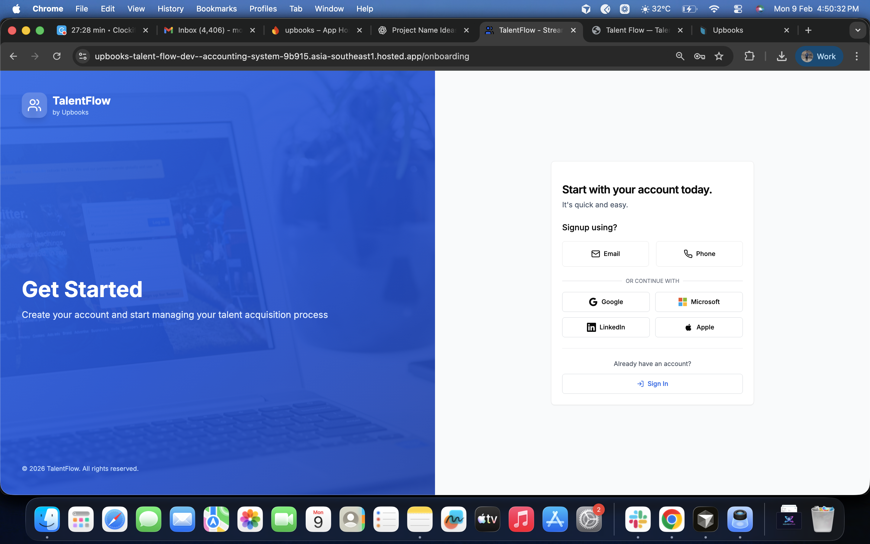 Talent Flow - Registration and Onboarding