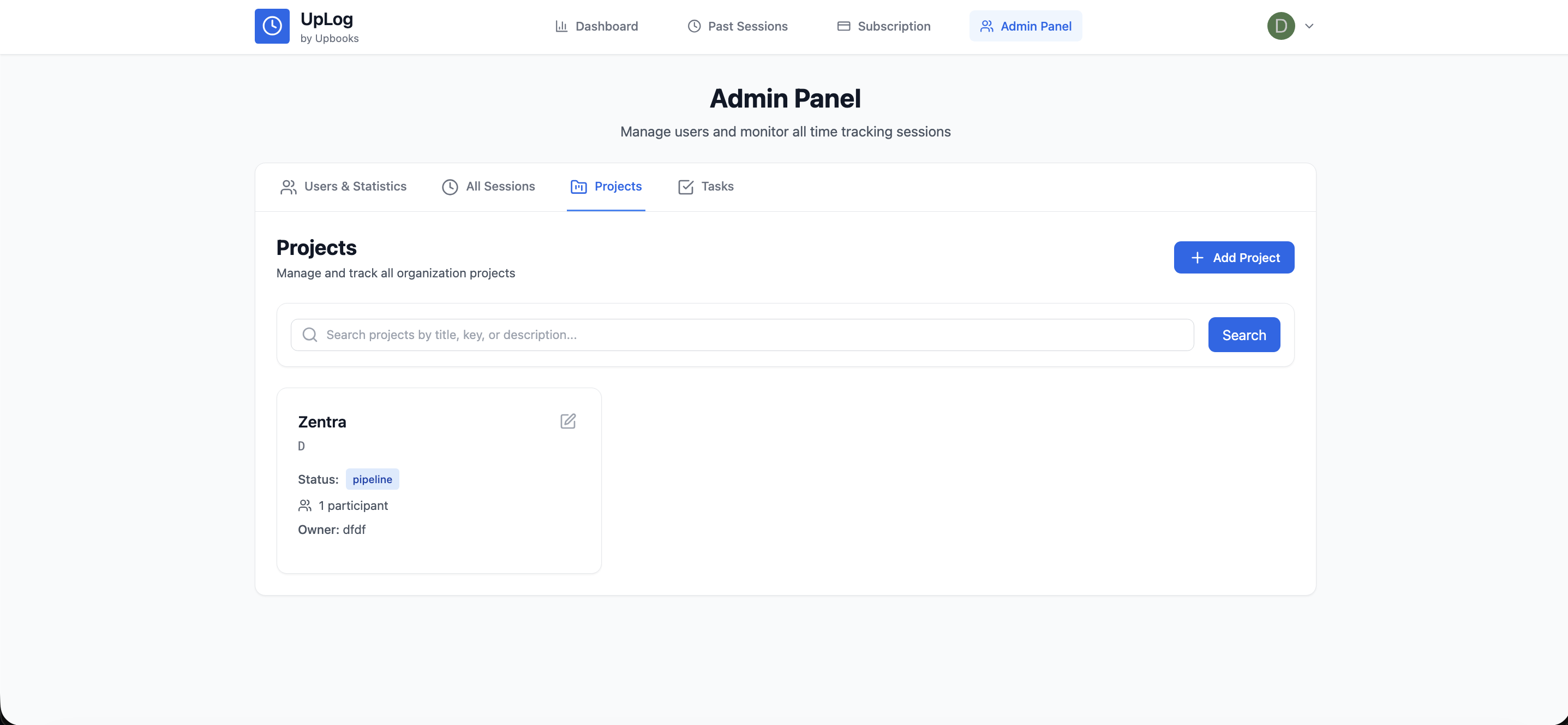UpLog - Project & Task Organization