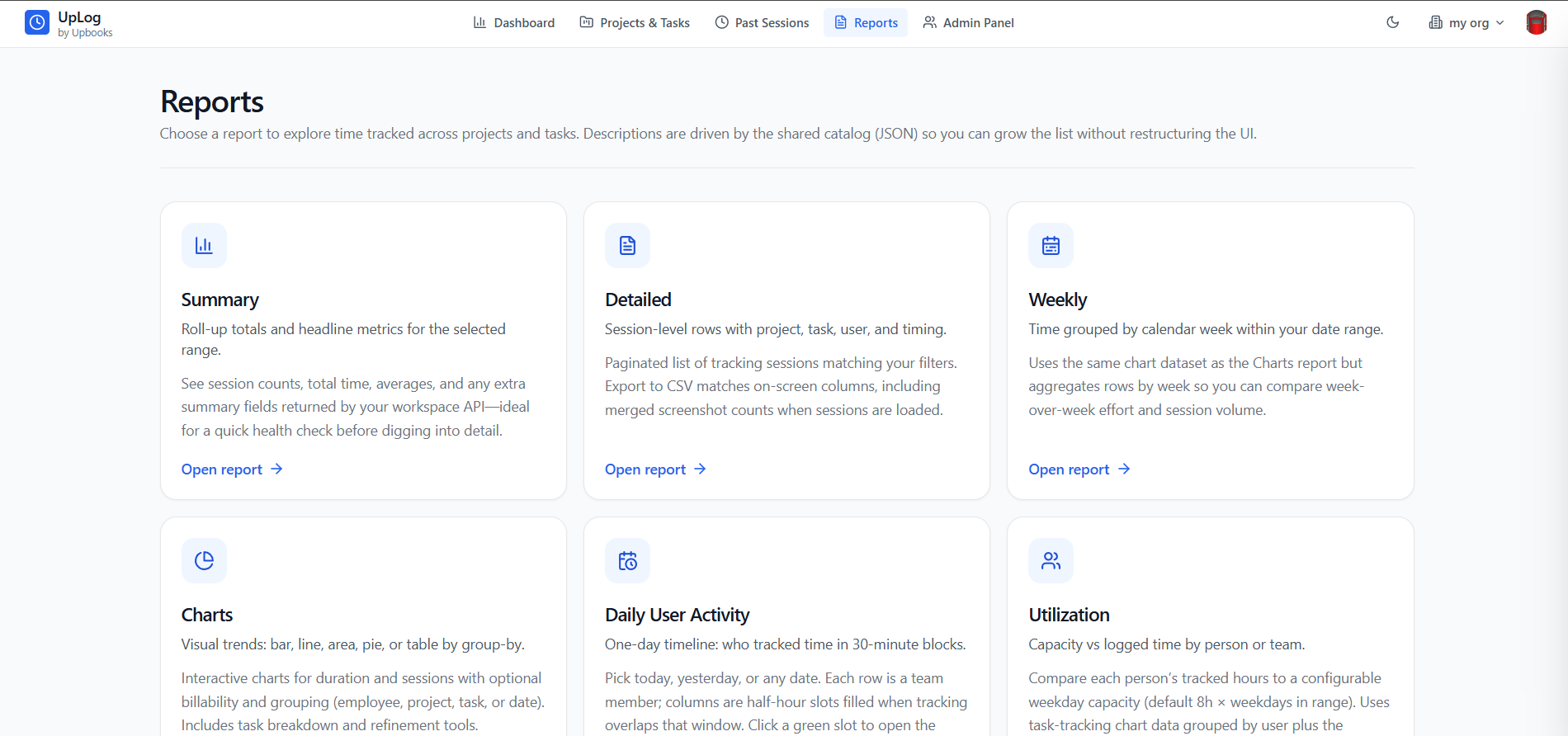 UpLog time tracking and reports 4