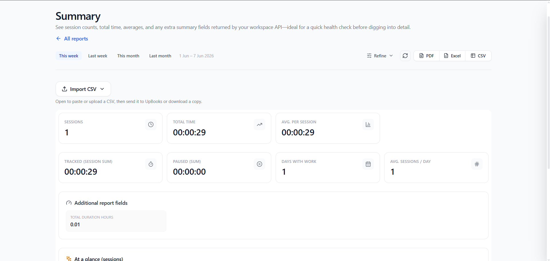 UpLog - Reports - 2