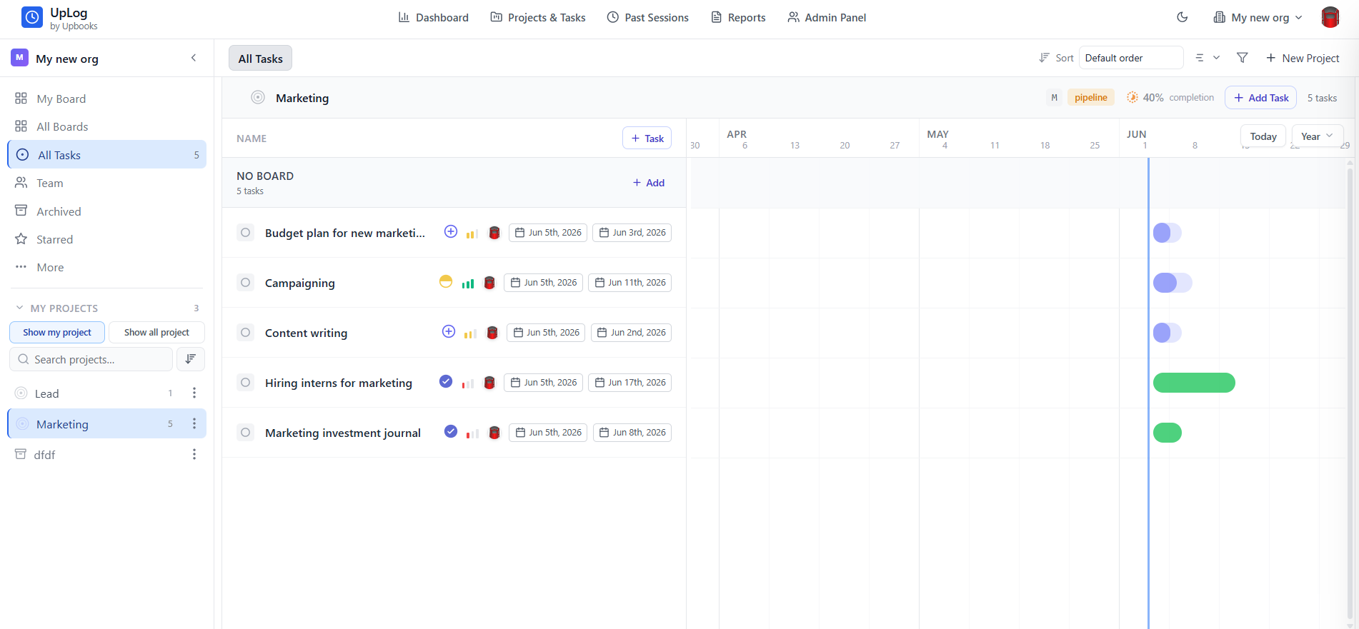 UpLog - Projects & Tasks - 3
